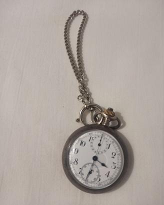 Orologio da Tasca Cronografo d'Epoca in Argento