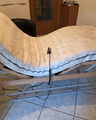Rete motorizzata medicale e materasso  80x190