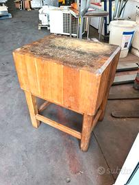 ceppo per battitura carne macellerie usato
