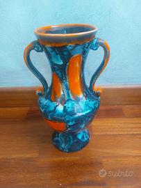 Vallauris Pregiato Vaso ad Anfora Vintage Fat Lava