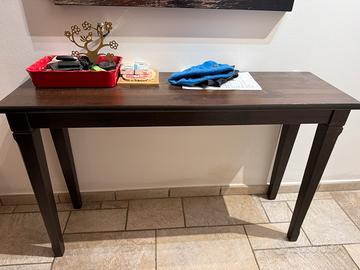 Consolle legno scuro ikea