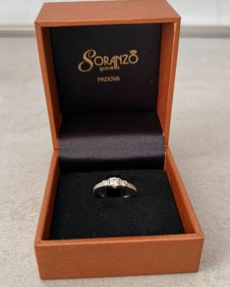 Anello in oro bianco 18 kt con brillanti 0,46 ct –