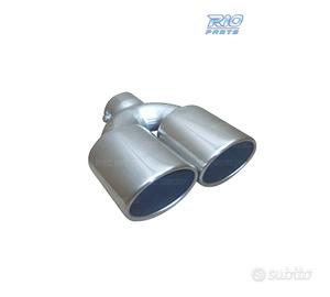TERMINALE SCARICO DOPPIO OVALE IN ACCIAIO INOX
