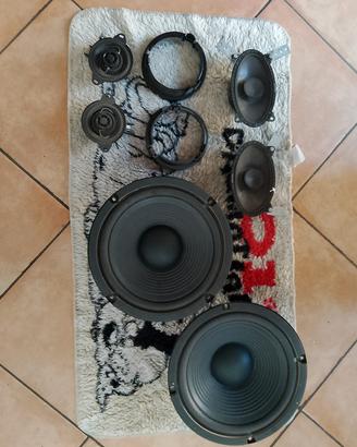 lotto altoparlanti auto ALPHI woofer,ovali e tweet