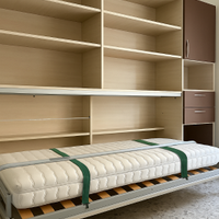 Mobile parete con letto a scomparsa e altri mobili