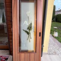Porta a scomparsa scorrevole con vetro disegnato