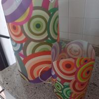 coppia di lampade da soffitto e da comodino 