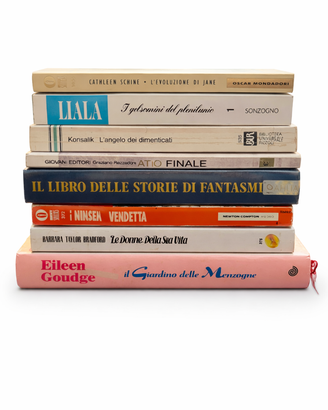 Mix di 8 librri di narrativa vintage