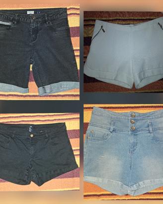lotto 4 pantaloncini donna