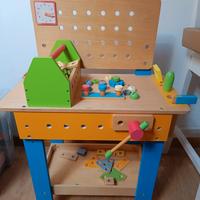 Banco da lavoro in legno per bambino 