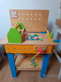Banco da lavoro in legno per bambino 