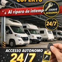 Parcheggio deposito coperto camper