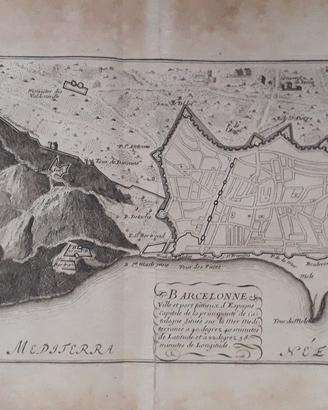 Mappa del Seicento della città di Barcellona 