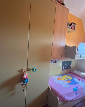 🛏️ Cameretta completa a ponte - 3 letti+armadio