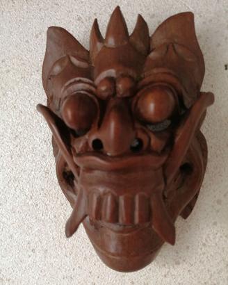 Maschera BALI legno intagliato