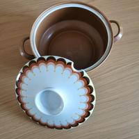 Pentola Vintage in Ceramica con Coperchio 23cm