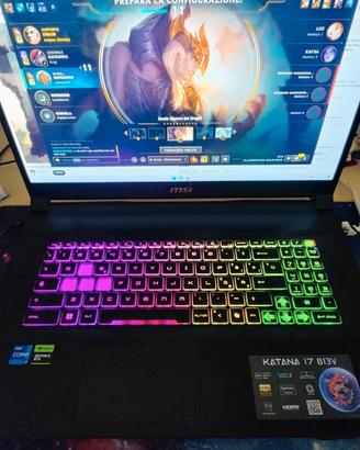 Notebook gaming 17.3" Intel i7 13gen RTX 4060 1tb