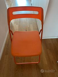 Sedia piegevole arancione