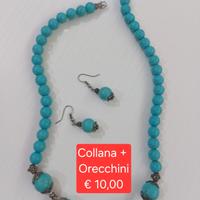 completo collana e orecchini 