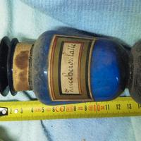 antico vaso blu da farmacia 