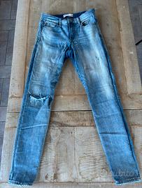 Jeans donna GAP 1969 True Skinny 25r effetto used