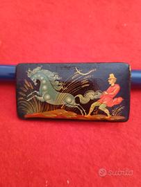 Spilla vintage scuola Palekh periodo sovietico