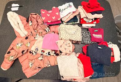 Stock 41 pezzi abbigliamento bambina 18/24 mesi