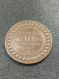 moneta 10 centesimi 1912 - Tunisia