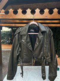Giacca di pelle Zara taglia Xs
