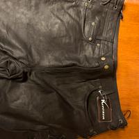 Pantaloni biker kerozen in pelle