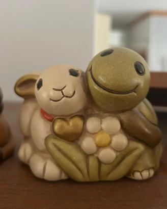 Coppia nemici e amici thun (coniglio e tartaruga)