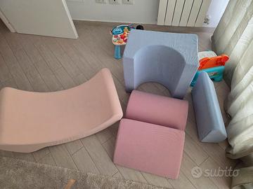 Set cuscini morbidi percorso motorio Montessori