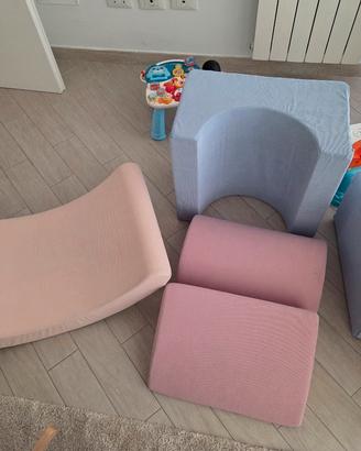 Set cuscini morbidi percorso motorio Montessori