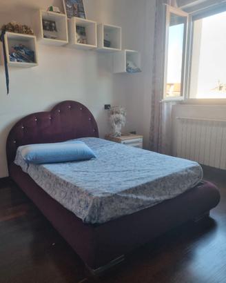 Letto una piazza e mezza, contenitore e materasso