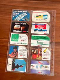 Lotto 10 Schede Telefoniche SIP Anni '90 + Foglio