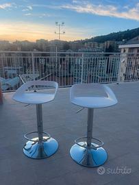 Sgabelli bianchi altezza regolabile