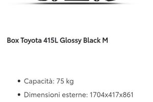 Box/barre/portasci toyota yaris