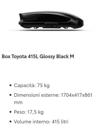 Box/barre/portasci toyota yaris