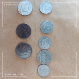 8 monete 5/10/50/100 lire del 1953/55/56