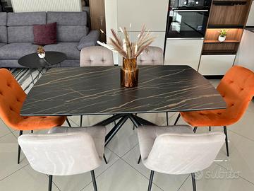 TAVOLO DESIGN CON PIANO IN CERAMICA