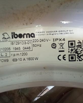 Ricambi lavatrice Iberna , Candy , hoover