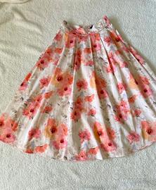 Gonna midi al polpaccio in cotone a fiori Mohito