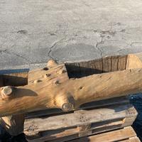 Fioriera in legno, tronco