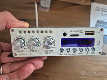 Amplificatore stereo bluetooth 3 in 1