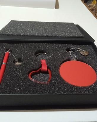 Set 3 pezzi rosso cuore Emanuela Biffoli Firenze 