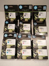 LOTTO 12 CARTUCCE ORIGINALI HP – 301XL / 934XL / 9