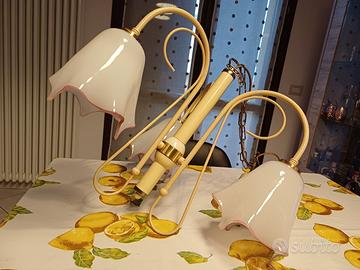 Lampadario 3 luci e abatjour