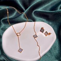 Set di gioielli eleganti  minimal, 3 pz  acciaio
