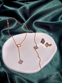 Set di gioielli eleganti  minimal, 3 pz  acciaio