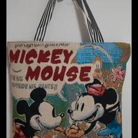 Borsa tote vintage style - Mickey Mouse e Minnie